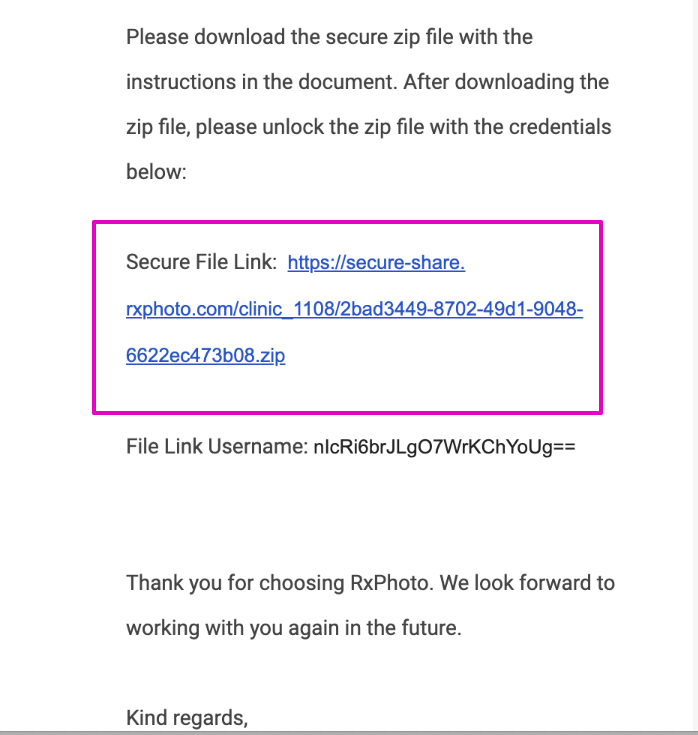 Retrieving Client Data from a Secure Zip File